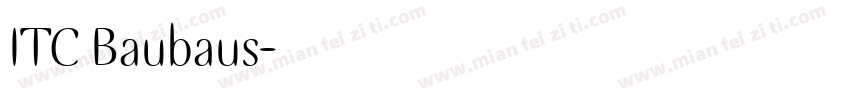 ITC Baubaus字体转换